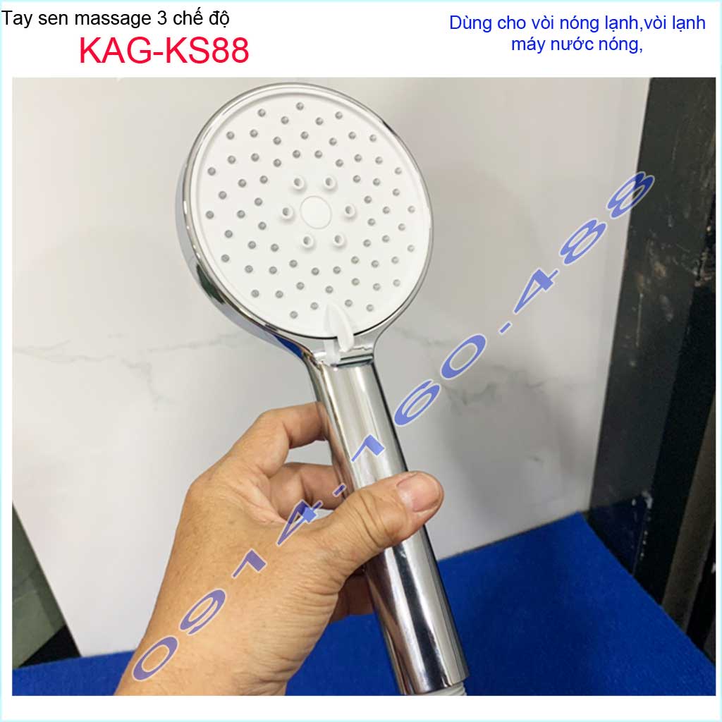 Dây sen tắm cao cấp KAG-KS88 trọn bộ có dây, shower head vòi hoa sen tia nước mạnh sử dụng tốt