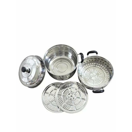 NỒI HẤP INOX 3 tầng hiện đại kích thước lớn, có thể sử dụng trên mọi loại bếp .