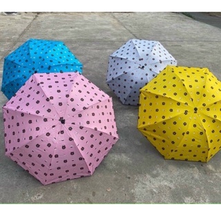 Ô gấp gọn che nắng mưa họa tiết  hình  chú gấu, phụ kiện thời trang trẻ trung