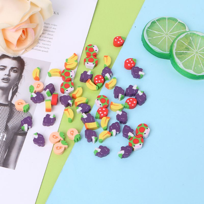 Set 50 gôm tẩy hình trái cây dễ thương