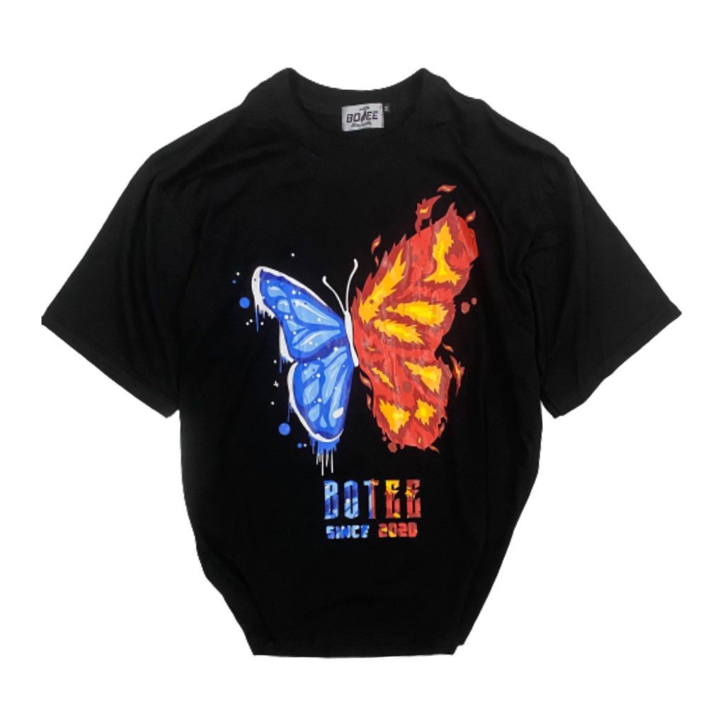 Áo thun form rộng BUTTERFLY in hình Bướm thun cotton 100% unisex nam nữ tay lỡ