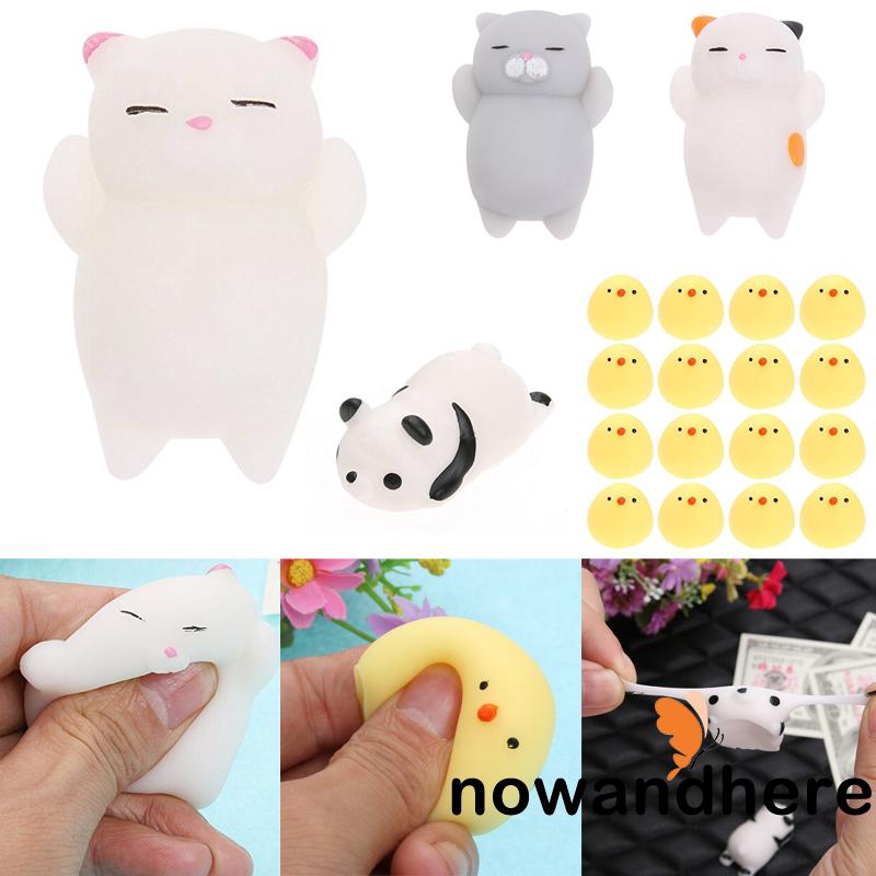 NHD-Fashion 16Pcs/Set Cute Mini Animal Seals Healing Toy Squishy Stress Relief