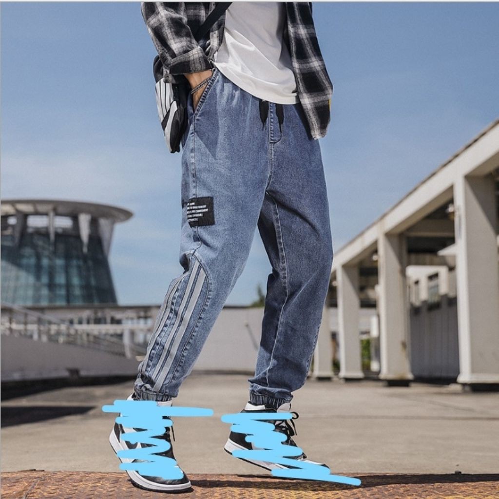 quần jeans jogger có phản quang cá tính nổi bật | BigBuy360 - bigbuy360.vn