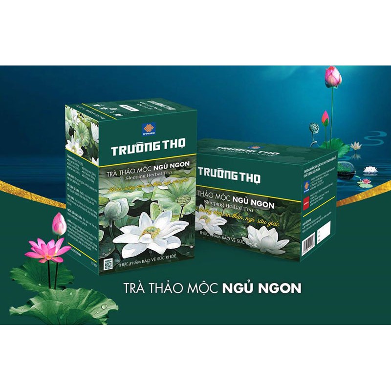 Trà Ngủ Ngon Trường Thọ - Trà thảo mộc túi lọc giúp hỗ trợ dưỡng tâm, an thần, ngủ sâu giấc