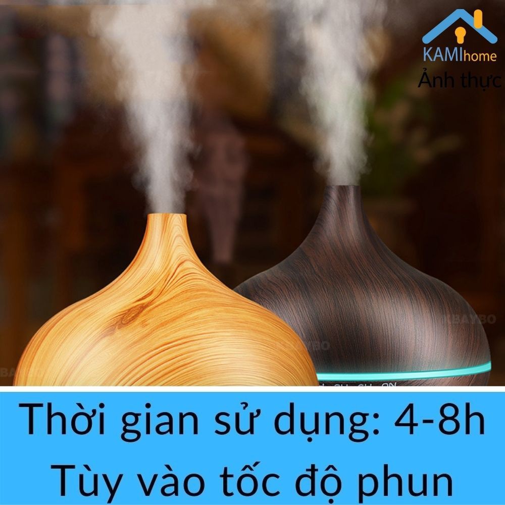 Máy khuếch tán tinh dầu phun sương tạo ẩm Có điều khiển Kèm Tinh dầu hình Bí Ngô cỡ từ 300-500ml mã 1701x