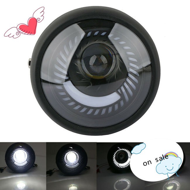 6.5-inch Motorcycle Headlight Led Cafe Lamp For Hi/lo Beam Bracket