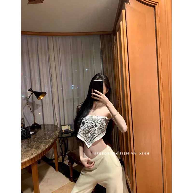 Áo Croptop 🍊[Tiệm Vải Xinh]🍊 Áo Khăn Bandana Quây Ngực - Ống Lưng Chun Dễ Mặc - Hàng Quảng Châu | WebRaoVat - webraovat.net.vn