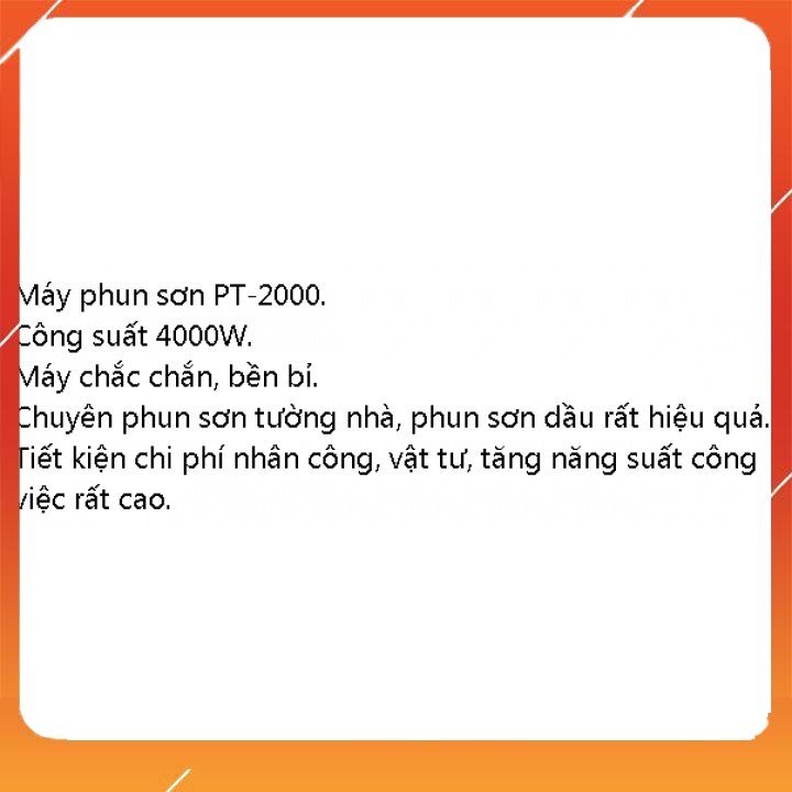 Máy Phun Sơn ♥️ [ HÀNG CHÍNH HÃNG] ♥️  Máy Phun Sơn Dầu PT - 2000