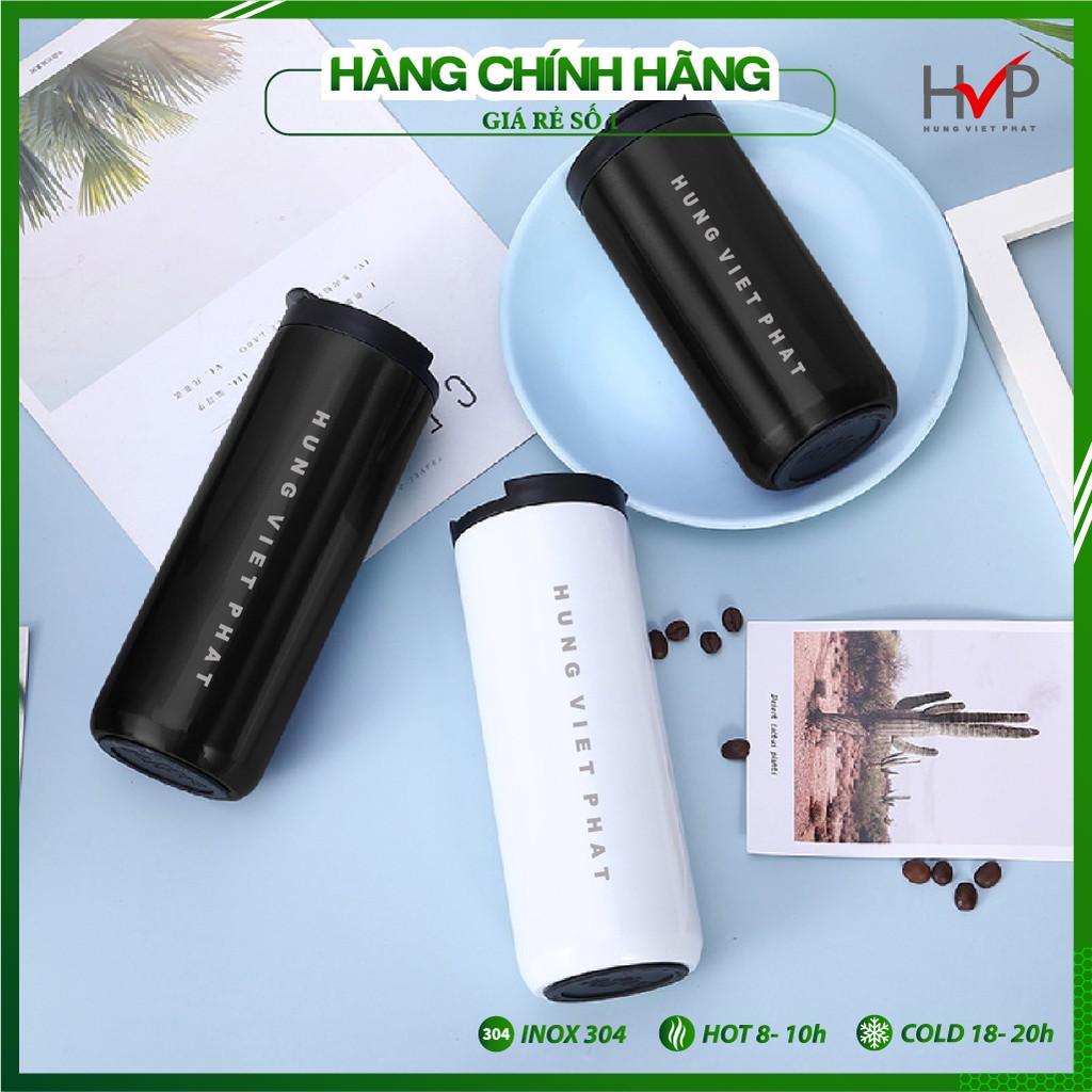 Cốc giữ nhiệt kiểu dáng thon gọn thương hiệu HVP⭐Chính hãng 100%⭐Ly giữ nhiệt Cao Cấp, inox 304- Dung Tích 380ml & 510ml