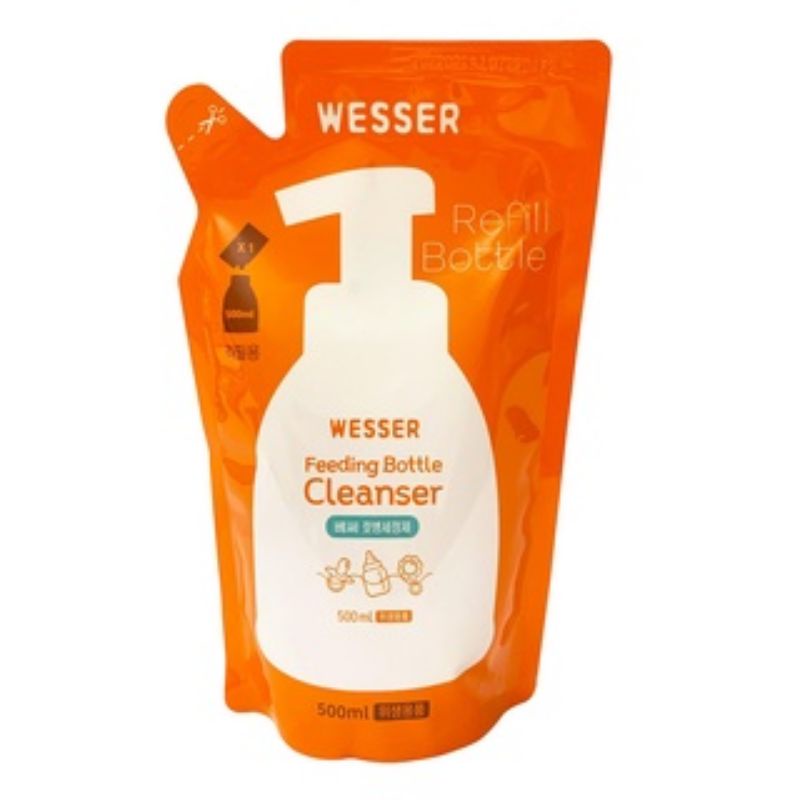 Nước Rửa Bình và Rau Củ Qủa Wesser Túi 500ml- Xuất Xứ Hàn Quốc