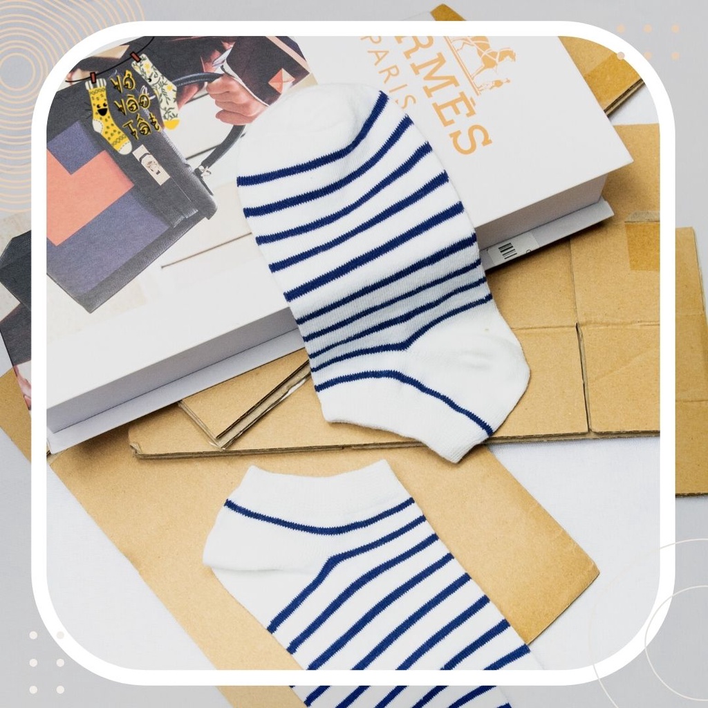 TẤT VỚ NỮ CỔ NGẮN XANH DƯƠNG ĐẬM