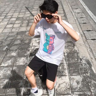 Áo thun tay lỡ Grim Tee Fox White - Gumbles Official