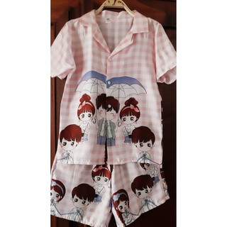 Bộ pijama lụa đùi cộc tay siêu mát 139k