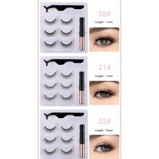 Bộ lông mi giả 3D từ tính kèm bút kẻ mắt dạng lỏng tiện dụng
 | BigBuy360 - bigbuy360.vn