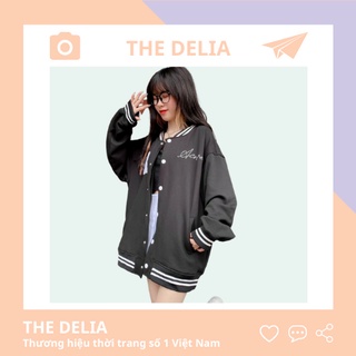 Áo khoác bomber nỉ nữ form rộng the delia áo khoác nỉ form rộng nữ acover knn28