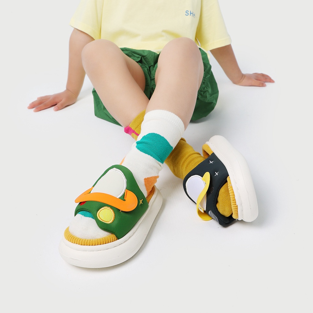 Dép quai ngang Cheerful Mario đế mềm phong cách Hàn Quốc thời trang đi biển mùa hè cho bé trai/ bé gái