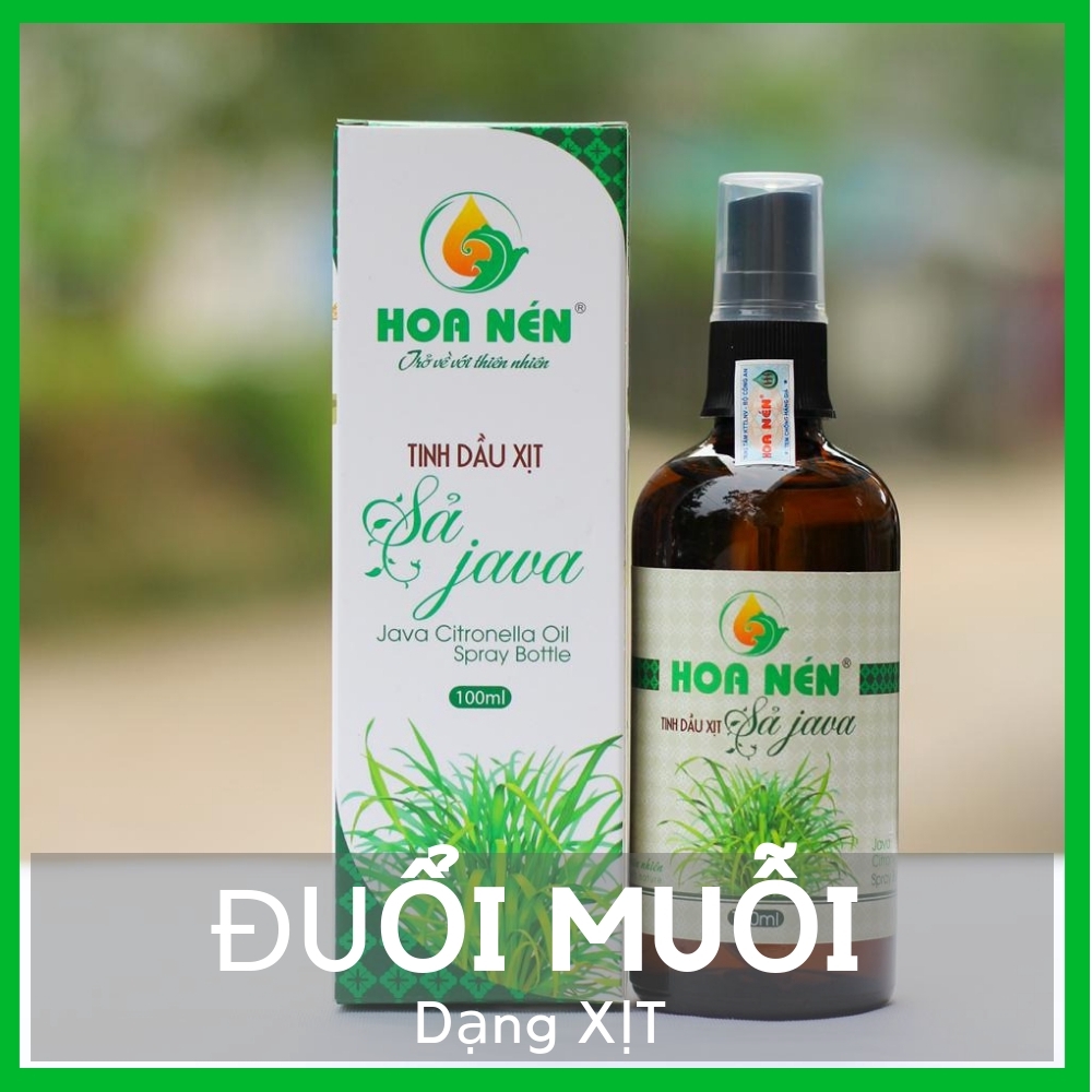 Tinh dầu Sả chanh (Chọn loại 10ml và 100ml) đuổi muỗi thơm phòng khử mùi nhãn Hoa Nén thiên nhiên hàng Việt Nam