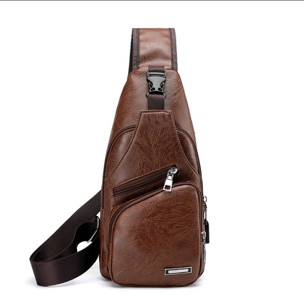 Túi đeo ngực nam chất liệu da PU , phong cách Hàn Quốc | BigBuy360 - bigbuy360.vn