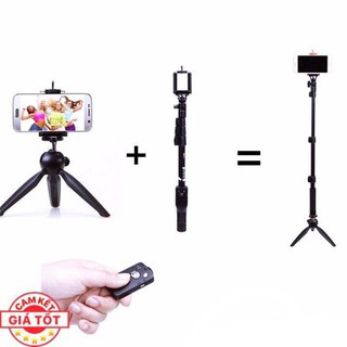 Combo gậy tự sướng bluetooth YunTeng 1288 có remote + đế 3 chân