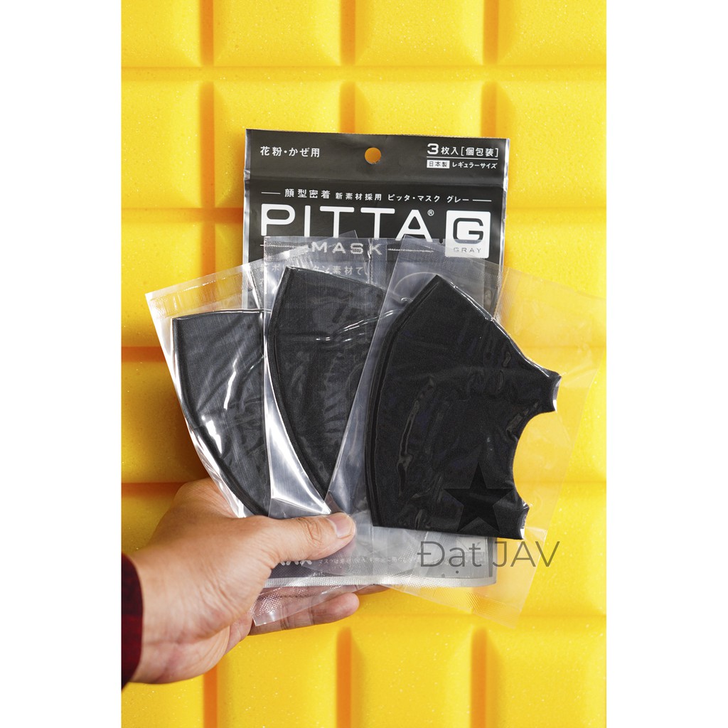  Khẩu trang Pitta Mask Nhật Bản chống bụi mịn, kháng khuẩn  (gói 3 cái)