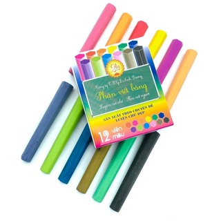  Phấn lục giác viết bảng Bút mài thầy Ánh nét thanh nét đậm hộp 12 viên 