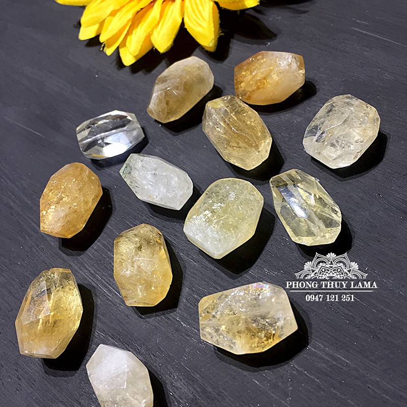 Nguyên liệu đá citrine thô 3171, 3170