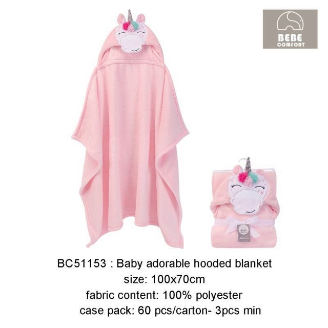 Ủ choàng lông hình thú BEBE comfort cho bé