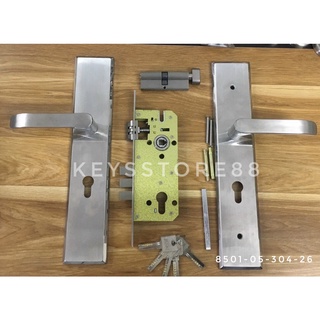 Bộ khóa tay gạt inox 304, chống rỉ 100%, chiều dài 26cm