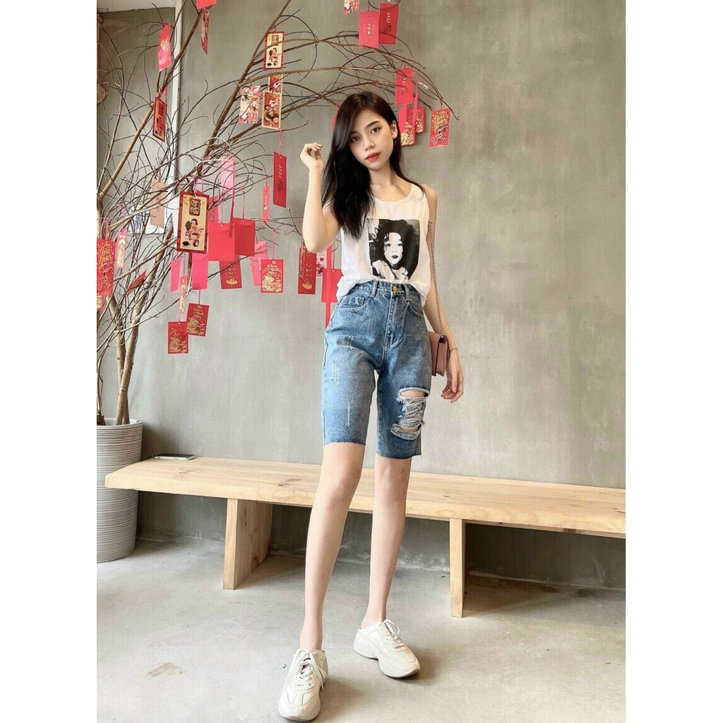 Quần ngố nữ rách PHUONGNAMSHOP cao cấp HOT TREND HTB28Z