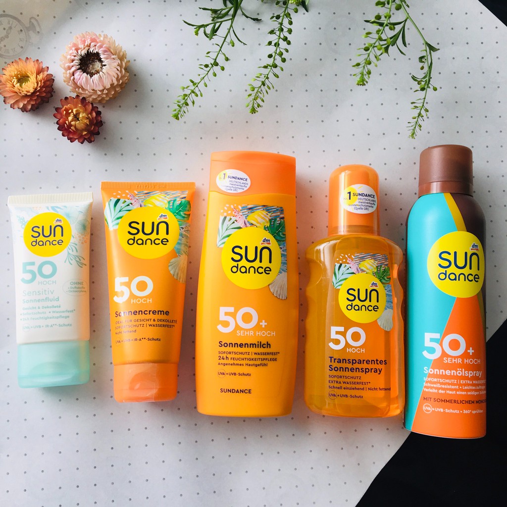 Xịt chống nắng dạng nước Transparentes Sonnen Spray SUNDANCE SPF50