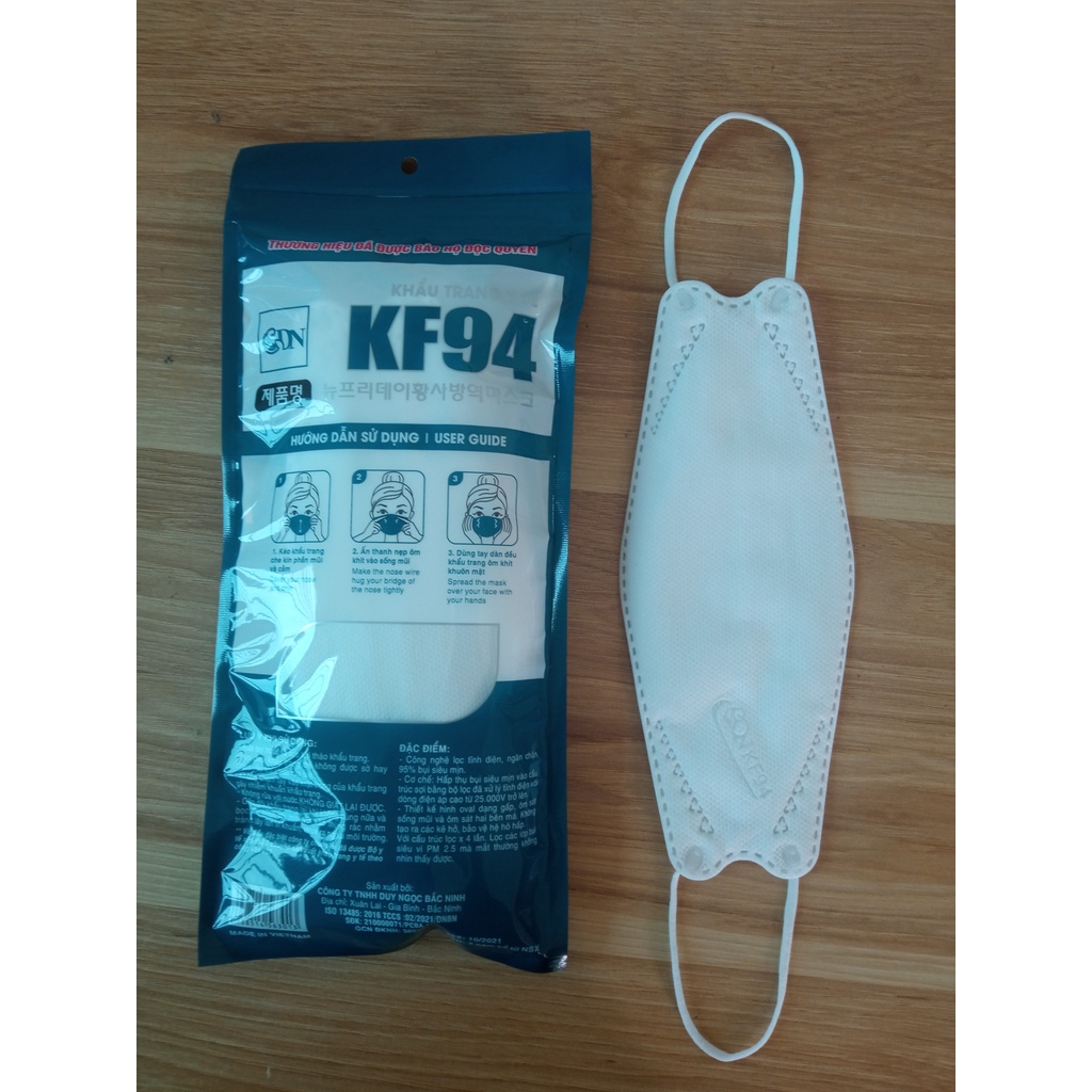 Gói 10 Khẩu Trang  Y Tế KF94 4D Kháng Khuẩn