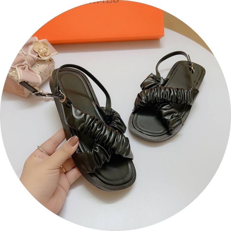 XẢ KHO , Dép quai hậu nhún chéo đế bánh mì đẹp xỉu