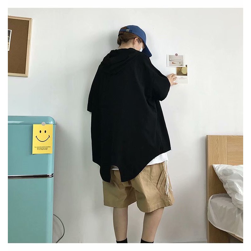 Áo Thun Tay Ngắn Dáng Rộng Cổ Cao Thời Trang Mùa Hè Cho Nam Và Nữ