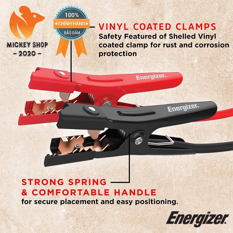 Dây cáp câu bình ô tô Energizer ENB-420U - 6,1 MÉT