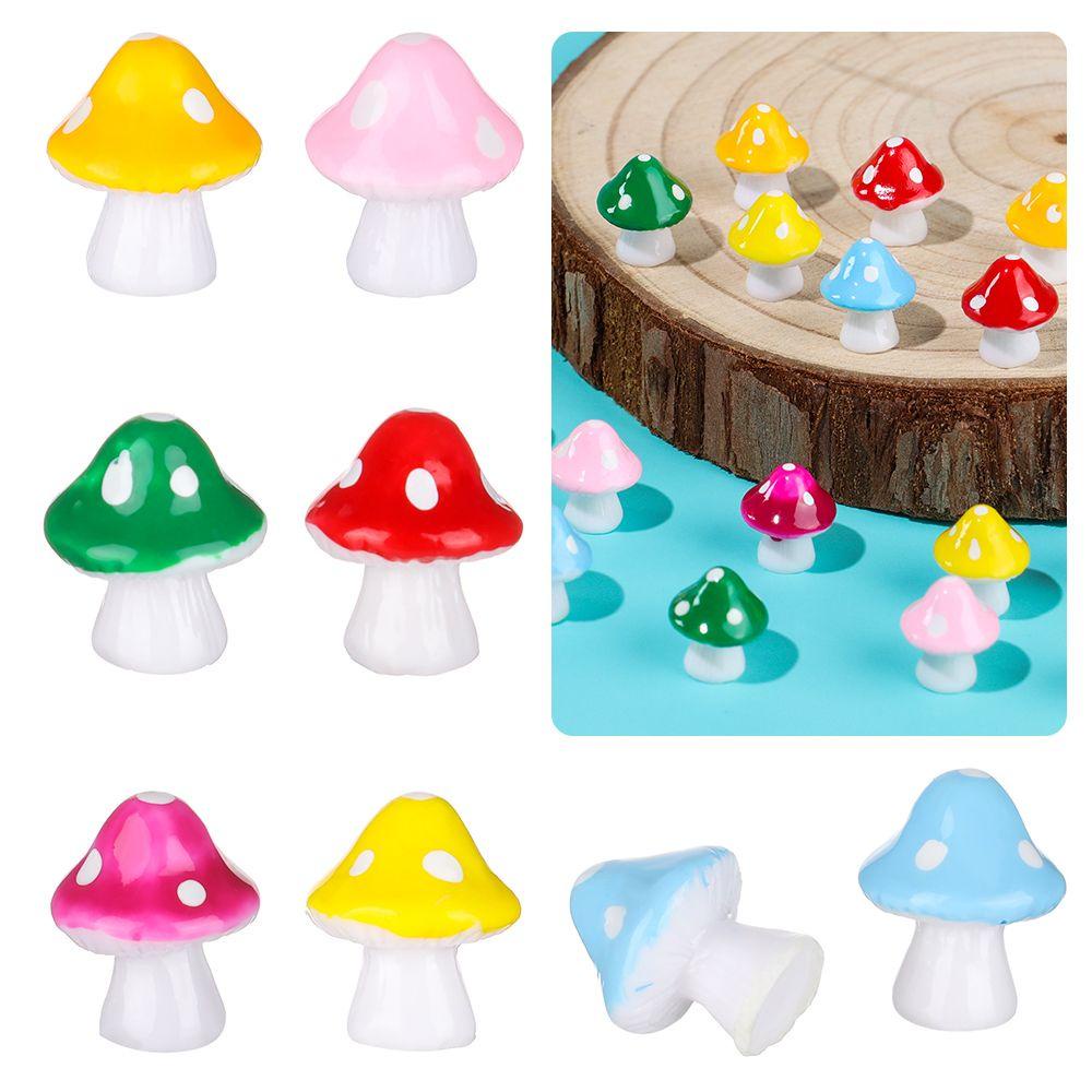 Set 10 Nấm Mini Màu Sắc Dùng Làm Đạo Cụ Chụp Ảnh DIY