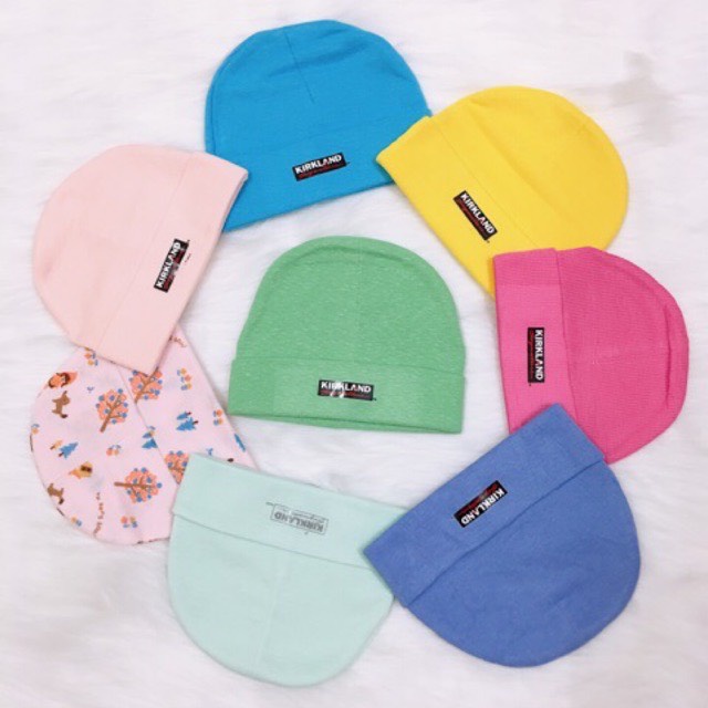 Mũ sơ sinh cotton nỉ cho bé từ 0-3 tháng