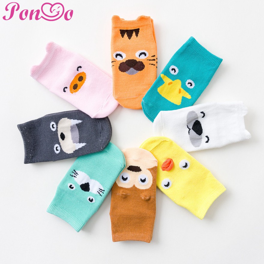 (0-4 Tuổi) Vớ Cotton Chống Trượt Cho Bé Sơ Sinh