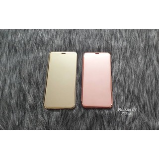 Bao Da Clear View Cover Standing Samsung J7 Plus