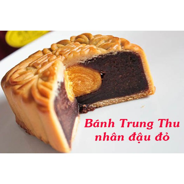 Bánh trung thu nhân đâu đỏ trứng muối - Mẫu bánh nướng trung thu từ 200 gram - 400gr thêm trứng