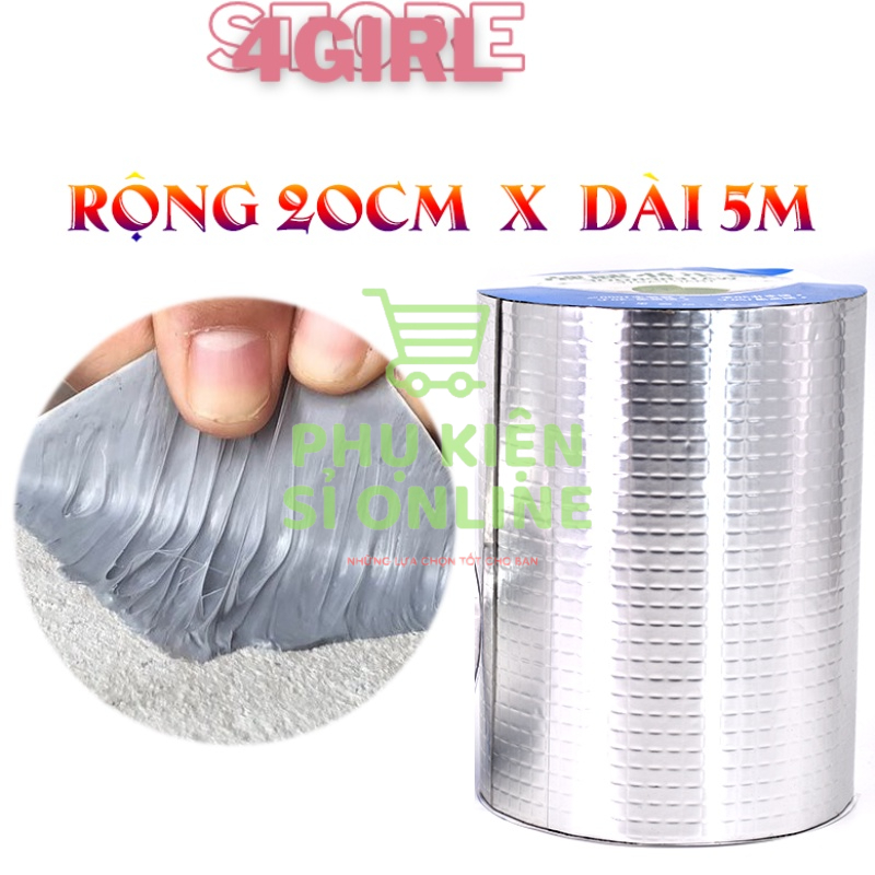 Cuộn 5m khổ 20cm băng keo chống thấm siêu dính loại to rộng Store4girls