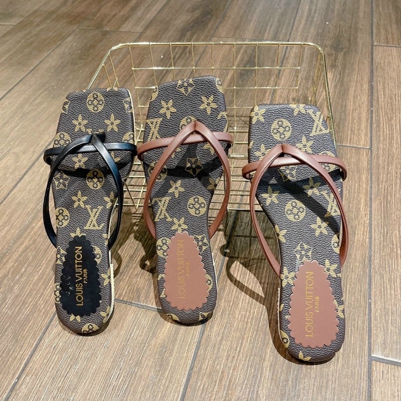 Dép kẹp đế bệt LV H2STORE 3 màu sang chảnh .