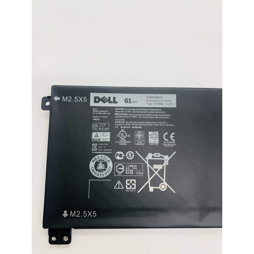 Pin Laptop Dell XPS 15 9530 M3800 Loại 61WH Mã Pin T0TRM-Hàng Mới 100% có Video Thực Tế