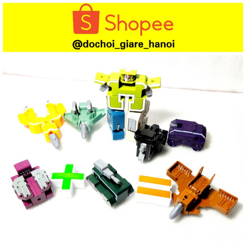 Đồ chơi lắp ghép bộ chữ số biến hình từ 0 1 2 3 4 5 6 7 8 9 thành robot kèm phép tính dạy