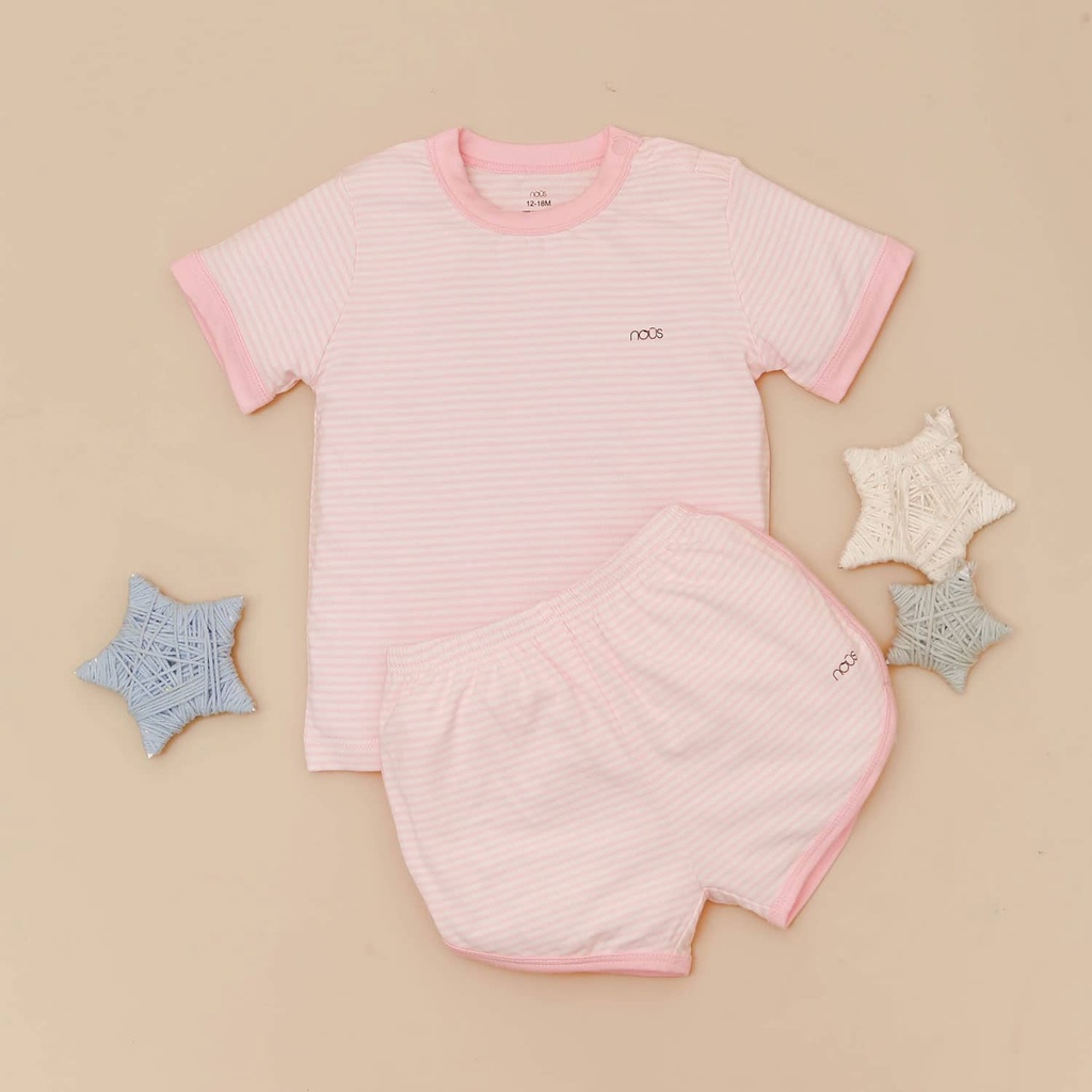 Quần áo cho bé gái, bé trai Nous chất peptit năm 2022 size 12M-24M, Bộ quần áo cho bé trai, bé gái cài thẳng, cài chéo