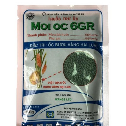 Chế phẩm trừ sên nhớt, ốc bươu vàng Moi Oc 6 GR gói 100g