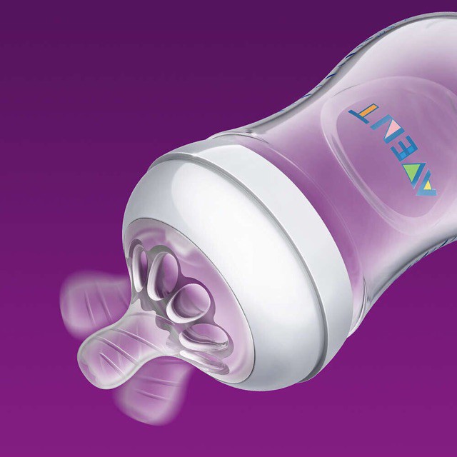 Bình sữa, bình cho bé ti -Bình sữa Philips Avent Natural  125ml / 260ml bằng nhựa PP, không có BPA