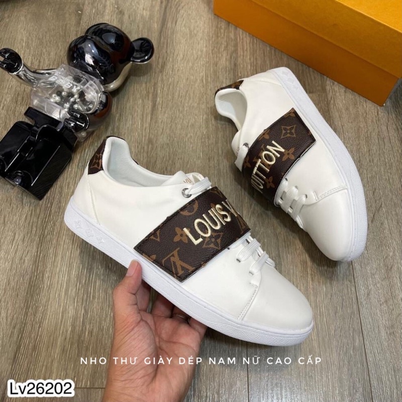 Giày lv quai chéo nam 💕 giày thể thao nam cao cấp , Full box