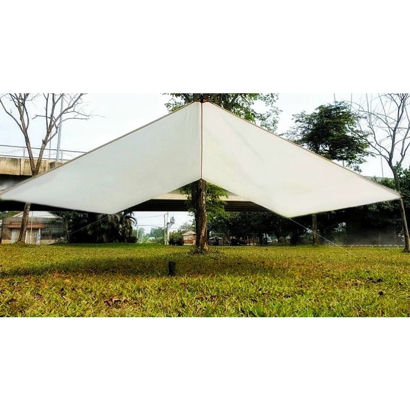 Tăng (tarp) chống thấm mưa 4,5m* 4m màu trắng ngà (kem sữa)