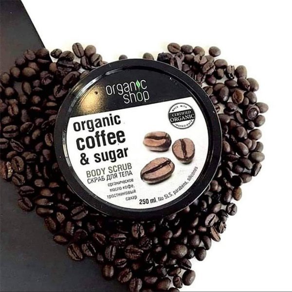 Tẩy Tế Bào Chết Toàn Thân Organic Shop Coffee Sugar Body Scrub 250ml, Kem Tẩy Tế Bào Chết Body Chiết Xuất Cà Phê