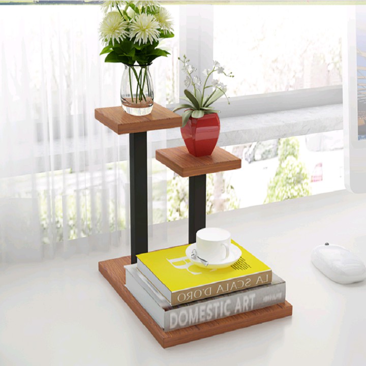 Kệ để chậu hoa mini, kệ hoa để bàn. Nhỏ - xinh. Mã KHDB05 - 25x25x25cm - Freeship xtra - combo - flash sale Sốc